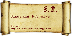 Biswanger Mónika névjegykártya